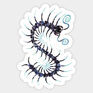 Dark Galaxy Centipede Sticker